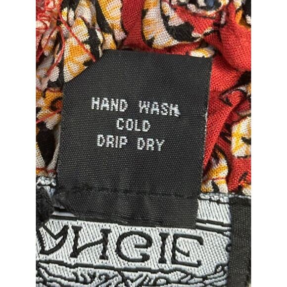 Angie Boho Maxi Dress Red Multicolor Print Sleeveless Size Medium - Picture 6 of 6